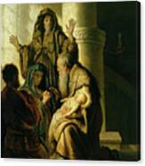 Simeon And Hannah In The Temple, C.1627 Canvas Print
