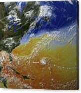 Simulation Of 2005 Atlantic Hurricane Season Canvas Print