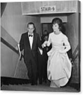 Sinatra Leads Mrs. Kennedy Up Stairs Canvas Print