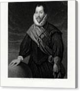 Sir Francis Drake, English Privateer Canvas Print
