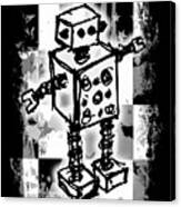 Sketched Robot Graphic Canvas Print