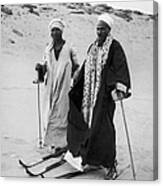 Skiers On The Sand In Egypt In 1939 Canvas Print