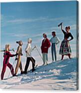 Skiing Party Canvas Print