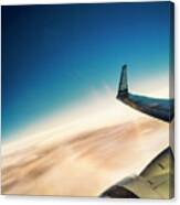 Sleek Jet Blue Sky Aerial Canvas Print