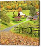 Sleepy Hollow Farm In Autumn Canvas Print