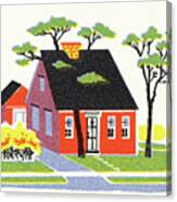 Small Neighborhood House Canvas Print