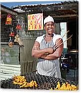 Smiley Portrait Of A Woman At Her Canvas Print