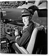 Smiling Portrait Of A Pilot In The Canvas Print