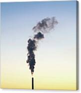Smoke Pouring From A Power Plant Smoke Canvas Print
