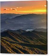 Smoky Mountains Sunset Canvas Print