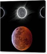 Solar And Lunar Eclipse Progression Canvas Print