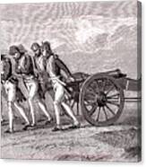 Soldiers Dragging A Cannon Canvas Print