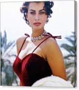 Sophia Loren: Lady In Red Canvas Print