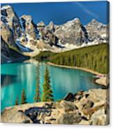 Spring Afternoon At Moraine Lake Canvas Print