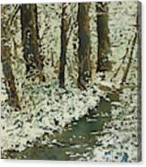 Spring Snow On Croisan Scenic Canvas Print