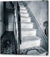 Staircase In An Abandoned Home Canvas Print