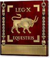 Standard Of The 10th Mounted Legion - Vexillum Of Legio X Equestris Canvas Print