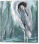 Standing Still Heron Ii Canvas Print