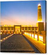 State Grand Mosque Night Canvas Print