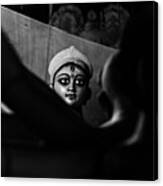 Statue Of Goddess Durga, Kolkata, West Canvas Print