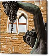 Statue Of Perseus Holding The Head Of Canvas Print
