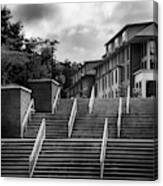 Stepping Up At Wcu In Black And White Canvas Print