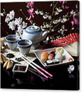 Stereotypical Japanese Culture And Food Canvas Print