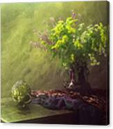 Still Life With Amber Flowers Canvas Print