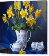 Still Life With Bouquet Of Yellow Canvas Print