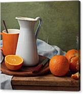 Still Life With Tangerines Canvas Print