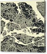 Stockholm Map 3 Canvas Print