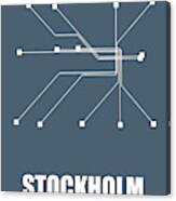 Stockholm Subway Map Canvas Print
