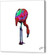 Stooped Over Abstract Flamingo Canvas Print