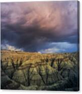 Storm Over The Badlands Canvas Print