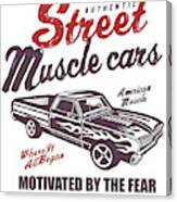 Street Muscle Car Canvas Print