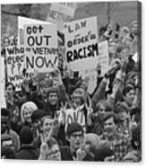 Student Anti-vietnam Rally, 1968 Canvas Print