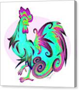 Stylized Rooster Ii Canvas Print