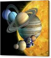 Sun And Its Planets Canvas Print