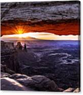 Sunrise At Mesa Arch Canvas Print