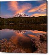 Sunrise At Mt Rainier Canvas Print