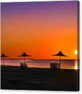 Sunrise At Red Sea Canvas Print