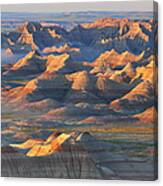 Sunrise In Banded Canyon Canvas Print