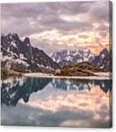 Sunrise In Lac Blanc Canvas Print