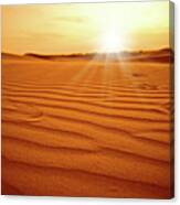 Sunrise In The Sahara Desert Canvas Print