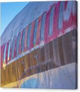 Sunrise On An Old Airplane 2 Canvas Print