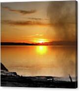 Sunrise On Lake Yellowstone Canvas Print