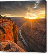 Sunrise Over The Grand Canyon Canvas Print
