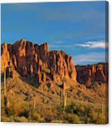 Sunset At Superstition Mountain Canvas Print