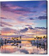 Sunset At The Marina Canvas Print