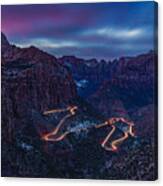 Sunset At Zion Canvas Print
